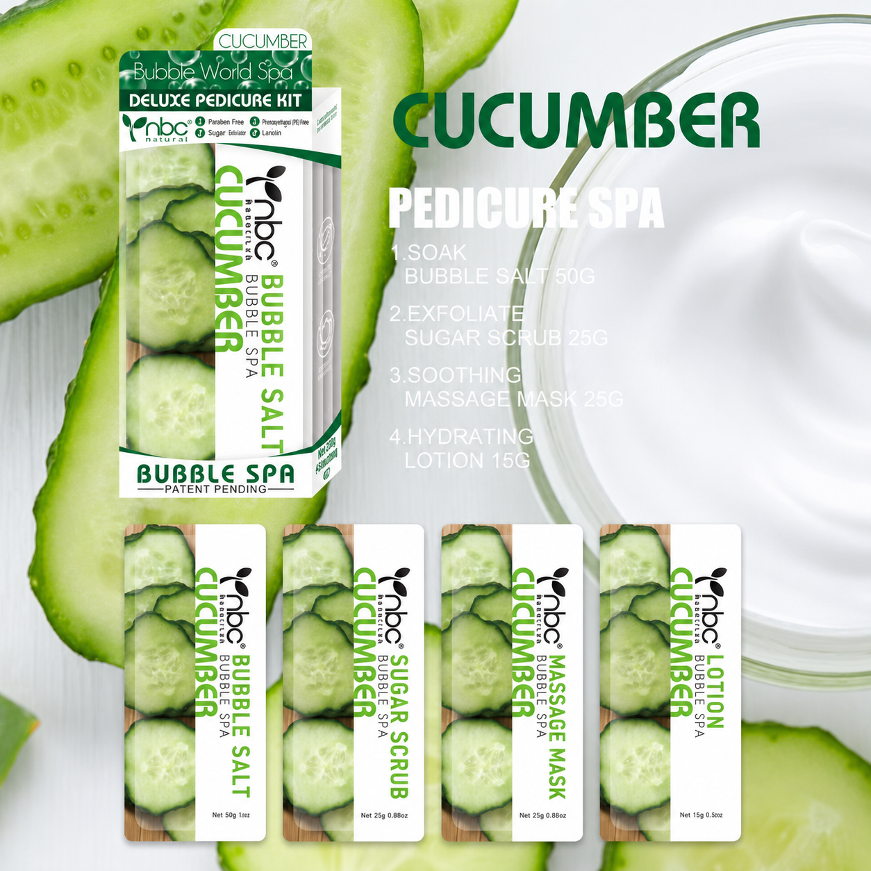 NBC Bubble Spa 4 Steps Cucumber (Case 50 Set)