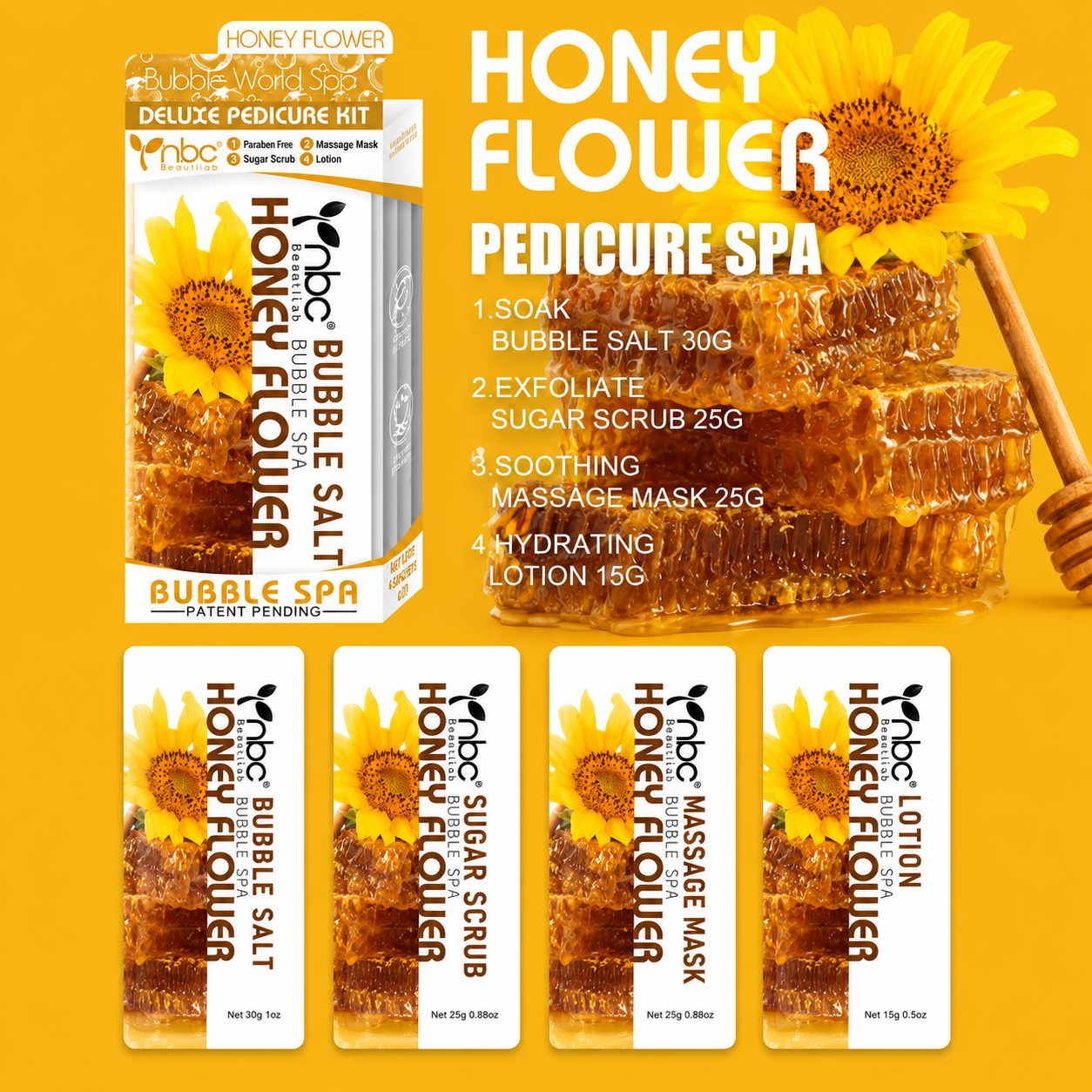 NBC Bubble Spa 4 Steps Honey Flower (Case 50 Set)