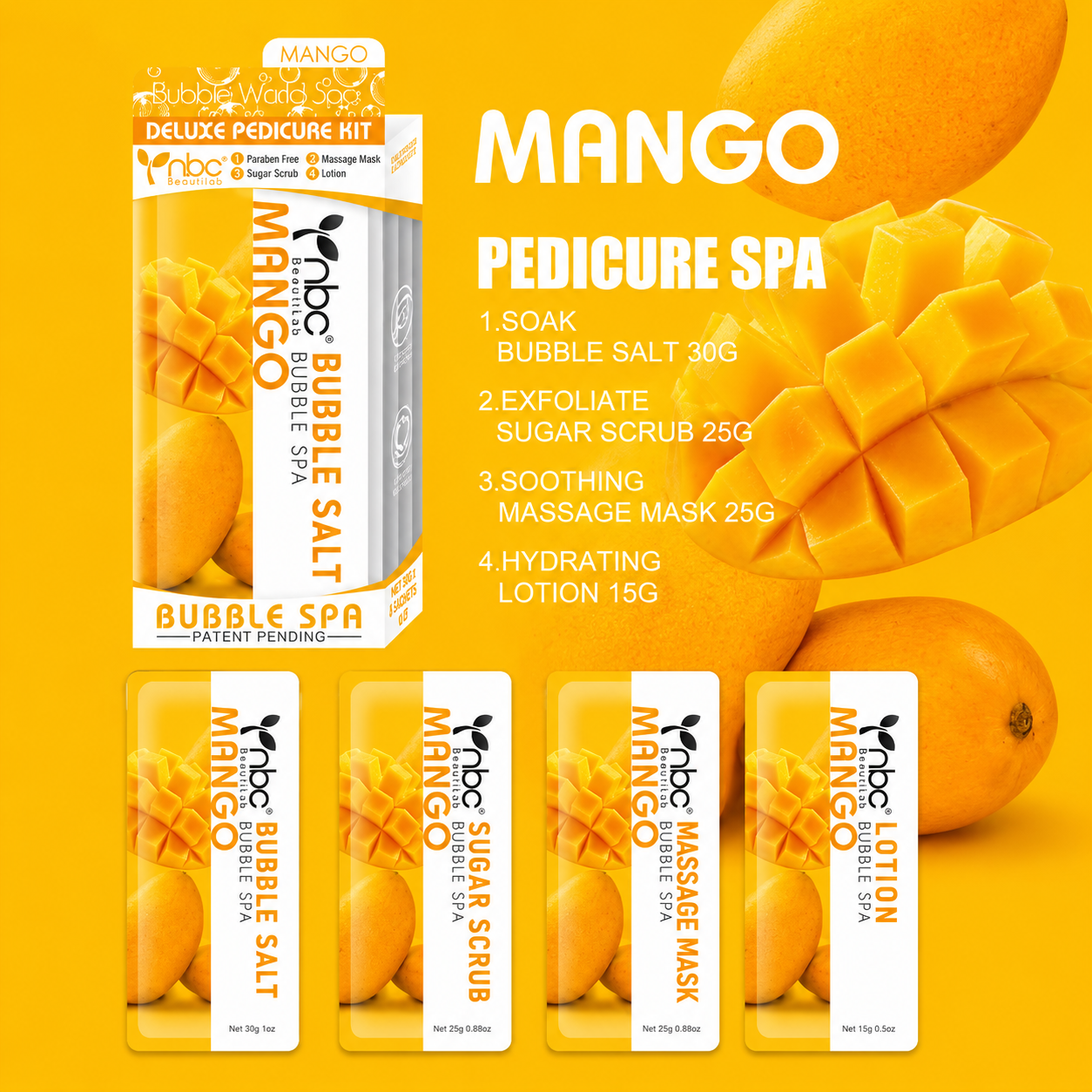 NBC Bubble Spa 4 Steps Mango (Case 50 Set)