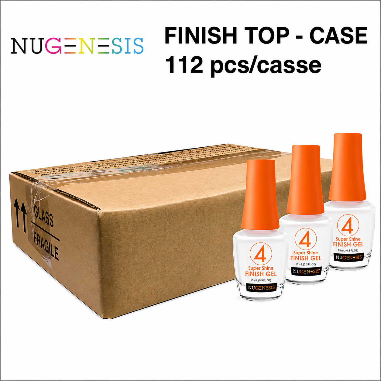 Nugenesis Dipping Liquid 0.5oz, #04 Finish Gel (Orange Cap)