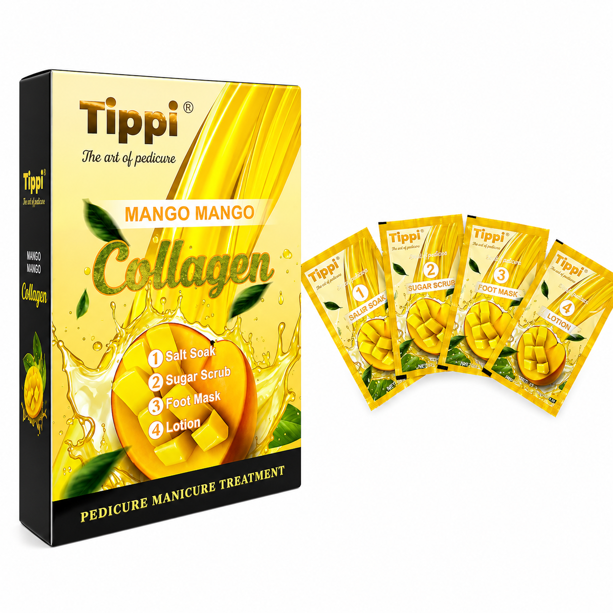 Tippi Collagen Pedi in a Box 4in1 - Mango Mango (Case 50 pcs)