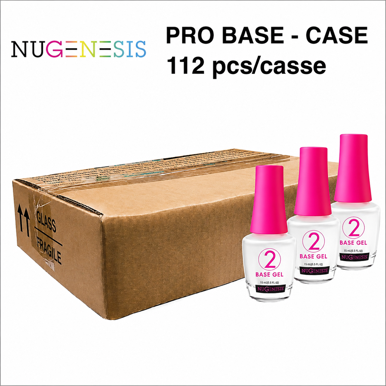 Nugenesis Dipping Liquid 0.5oz, #02 Base Gel (Pink Cap)