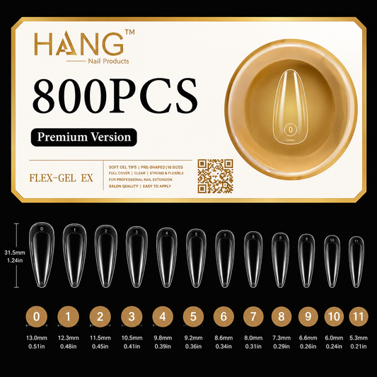 HANG TIP FLEX-GEL EX™ ALMOND – Gel-X Nail Extension Tips