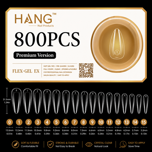 HANG TIP FLEX-GEL EX™ SQUARE – Gel-X Nail Extension Tips